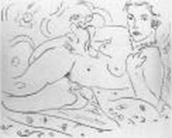 Nu, Main Gauche Pres De L'epaule. 1926. Oil Painting by Henri Matisse