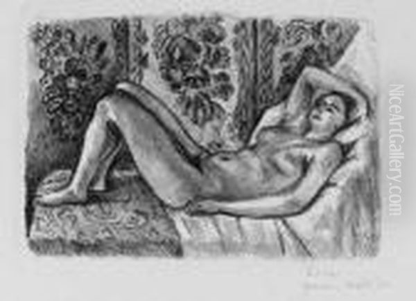 Nu Couche Au Paravent Oil Painting by Henri Matisse