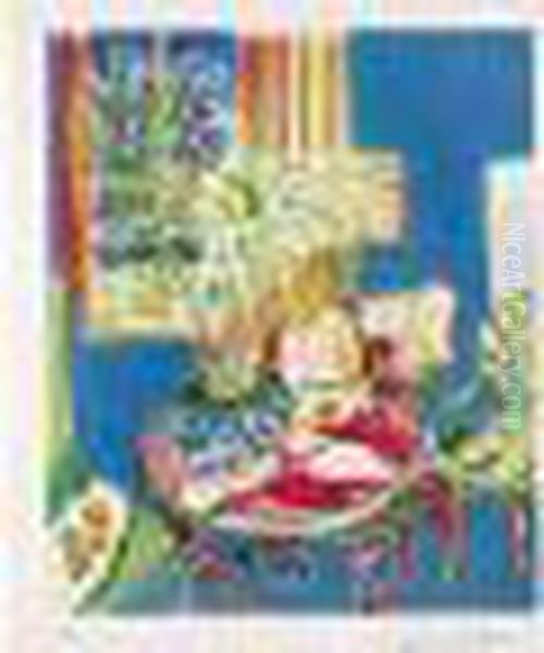 Petit Interieur Blue (d. Iv) Oil Painting by Henri Matisse