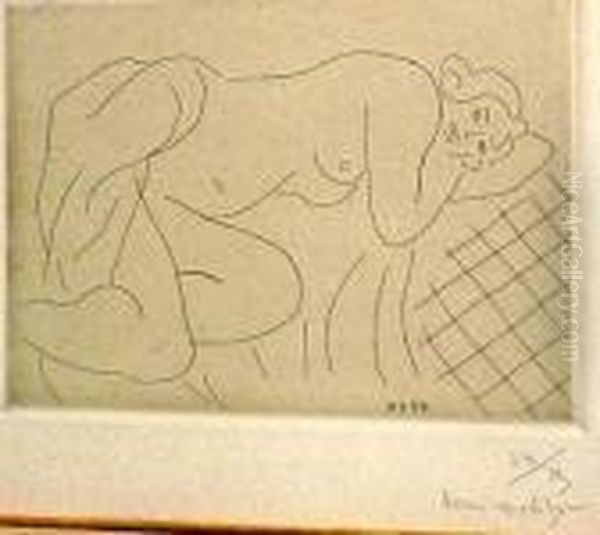 Nu Couche Sur Le Cote, Le Bras Sous La Tete Oil Painting by Henri Matisse