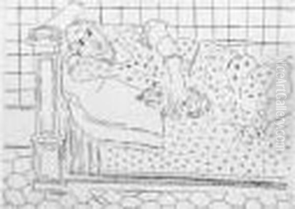 Le Repos Sur Le Lit. 1929. Oil Painting by Henri Matisse