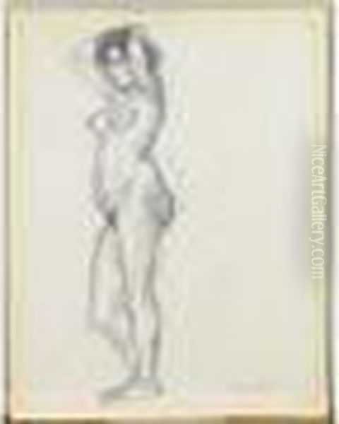 Modele Nu Debout, Bras Derriere La Tete, 1903-1904 Oil Painting by Henri Matisse