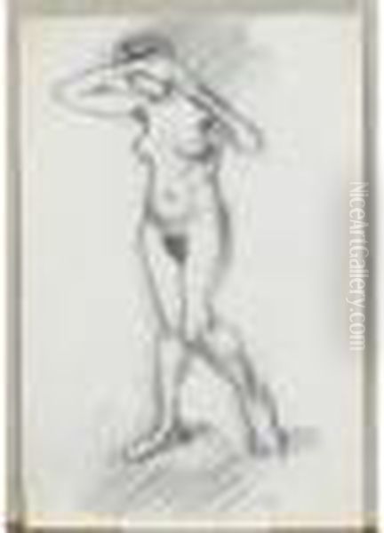 Modele Nu Debout, 1903-1904 Oil Painting by Henri Matisse