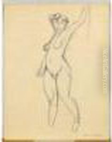 Nu Debout, 1907-1908 Oil Painting by Henri Matisse