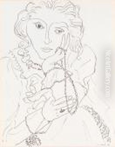 Femme Au Jabots Et Colliere De Perles Oil Painting by Henri Matisse