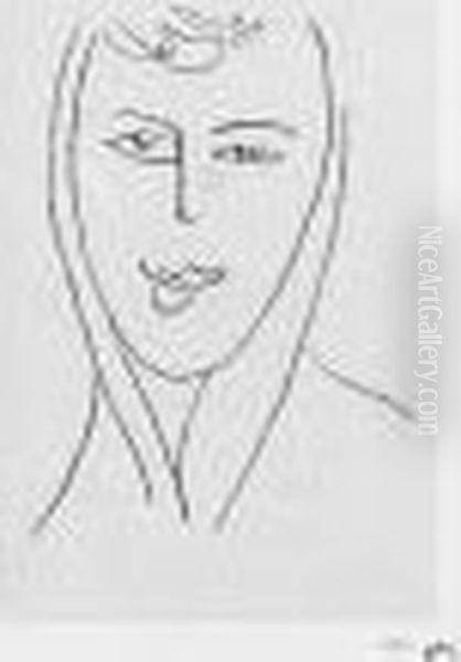 Tete De Jeune Femme, From Jeune Femme Au Foulard Oil Painting by Henri Matisse