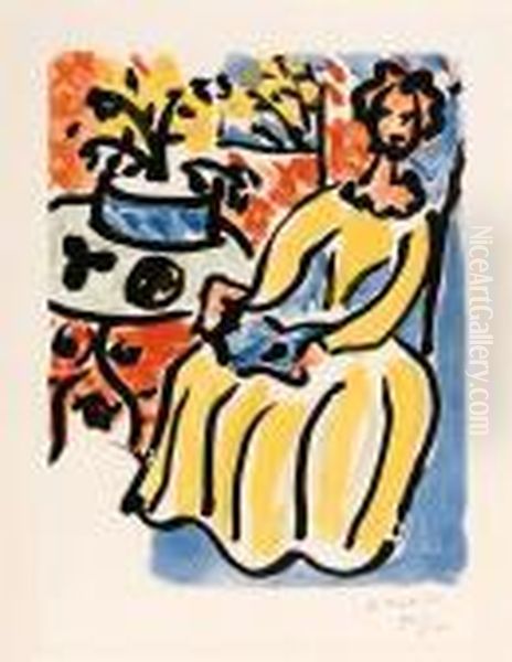Marie-jos En Robe Jaune Oil Painting by Henri Matisse