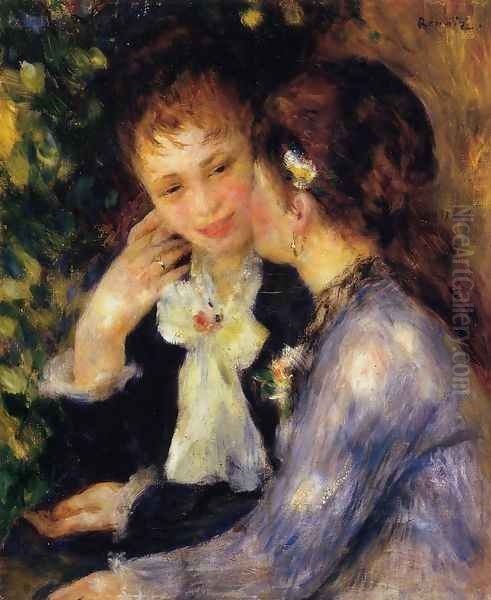 Confidences Oil Painting by Pierre Auguste Renoir