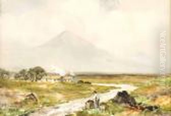 Collecting Turf 
Donegal Oil Painting by William Bingham McGuinness