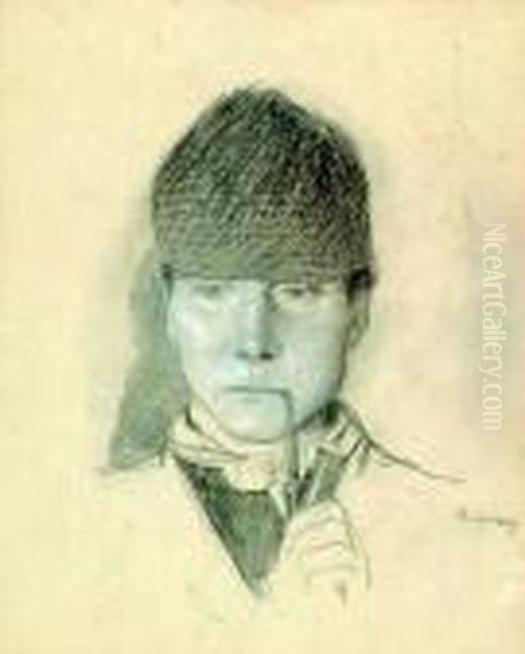 Pipazo Fiu Oil Painting by Laszlo Mednyanszky