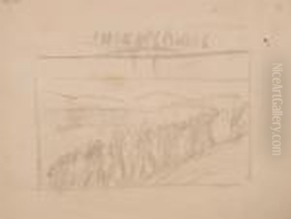 Vonulo Katonak Oil Painting by Laszlo Mednyanszky