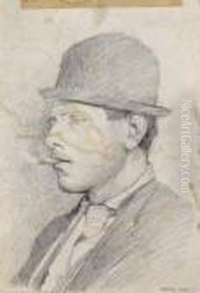 Fajciar V Klobuku - Studie Ranenych Oil Painting by Laszlo Mednyanszky