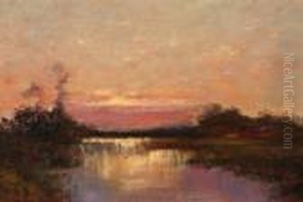 Alkonyat Oil Painting by Laszlo Mednyanszky