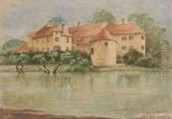 Felvideki Var Oil Painting by Laszlo Mednyanszky