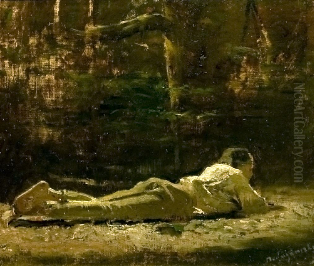 Tramp Oil Painting by Laszlo Mednyanszky