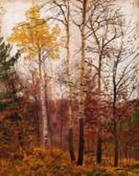 Autumn Oil Painting by Laszlo Mednyanszky