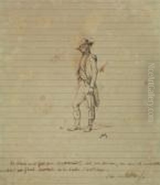 Portrait De Militaire Oil Painting by Jean-Louis-Ernest Meissonier