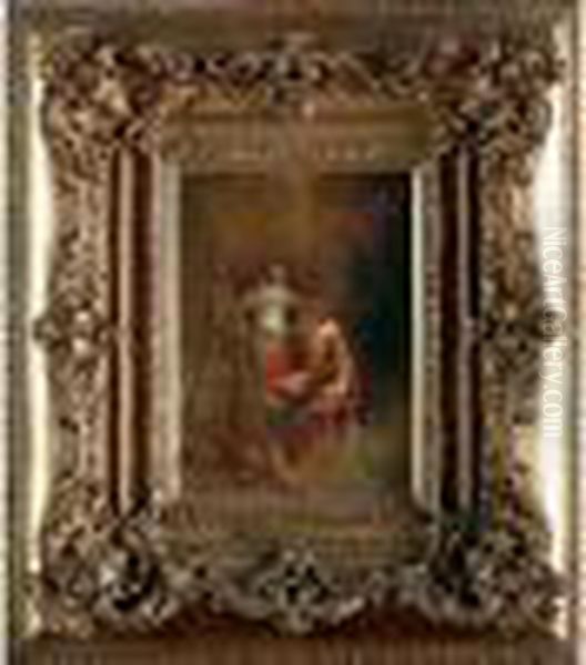 les Deux Artistes Oil Painting by Jean-Louis-Ernest Meissonier