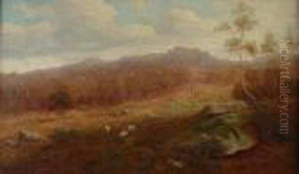 British Above Bolton Woods Oil Painting by William Mellor