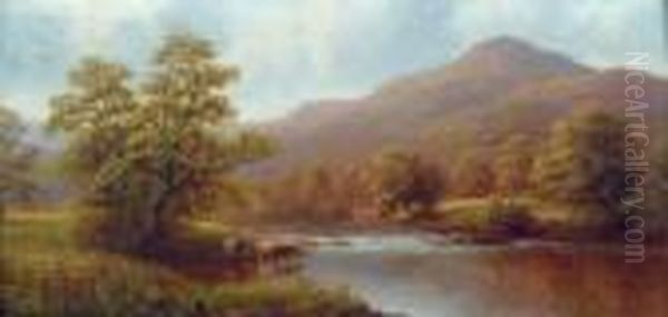 Rydal Lake From Loughrigg Oil Painting by William Mellor