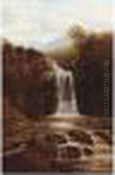 Thornton Force, Ingleton, 
Signed; Titled On Reverse, Oil On Canvas, 50.5 X 76.5 Cm.; 20 X 30 In Oil Painting by William Mellor