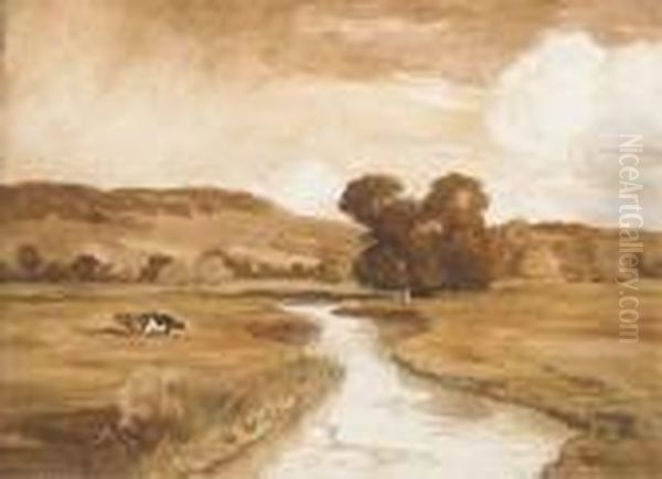 Paysage Avec Un Ruisseau Oil Painting by Emile Rene Menard