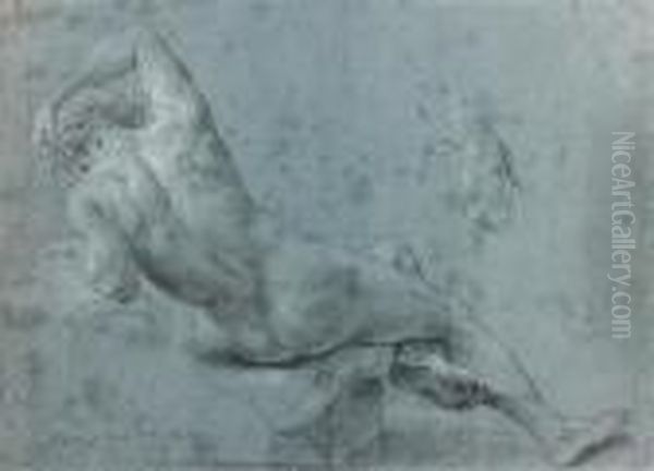 Etude De Nu Pour Un Dieu-fleuve
Crayon Noir Et Rehauts De Craie Blanche Sur Papier Bleu Oil Painting by Anton Raphael Mengs