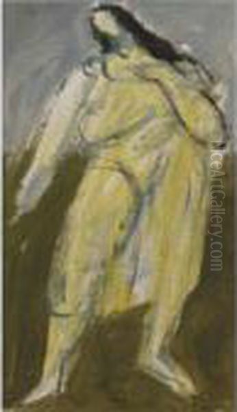 Monumental Figure Oil Painting by Bernard Meninsky