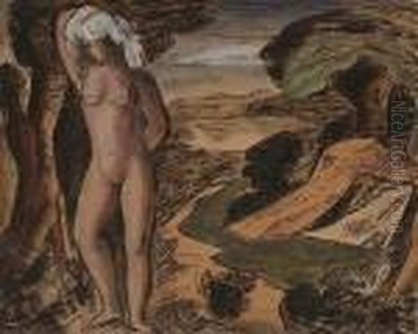 The Bathers. Oil Painting by Bernard Meninsky