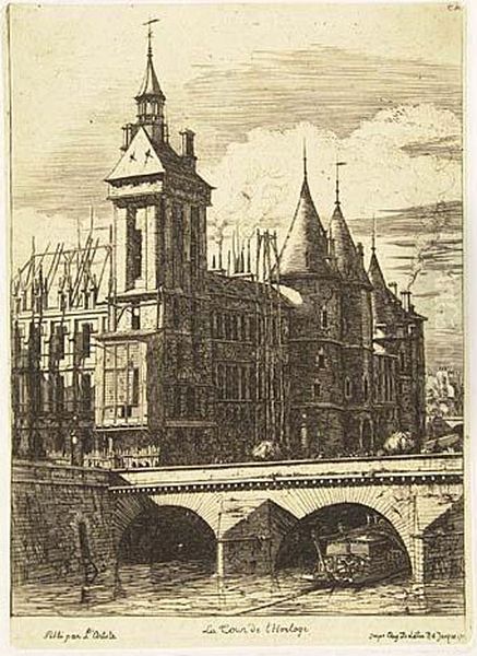 Meryon
 Three Etchings. Oil Painting by Charles Meryon