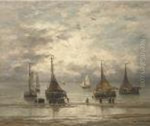 The Return Of The Fleet Oil Painting by Hendrik Willem Mesdag