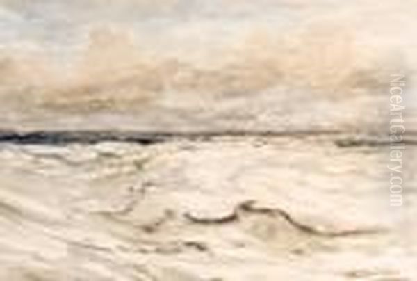 A Sea-scape Oil Painting by Hendrik Willem Mesdag