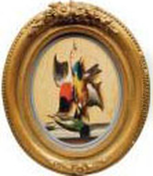 Vogelstilleben Oil Painting by Michaelangelo Meucci