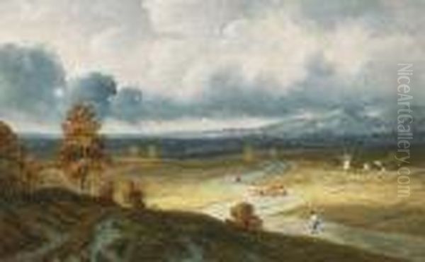 Ecole Francaise Oil Painting by Georges Michel