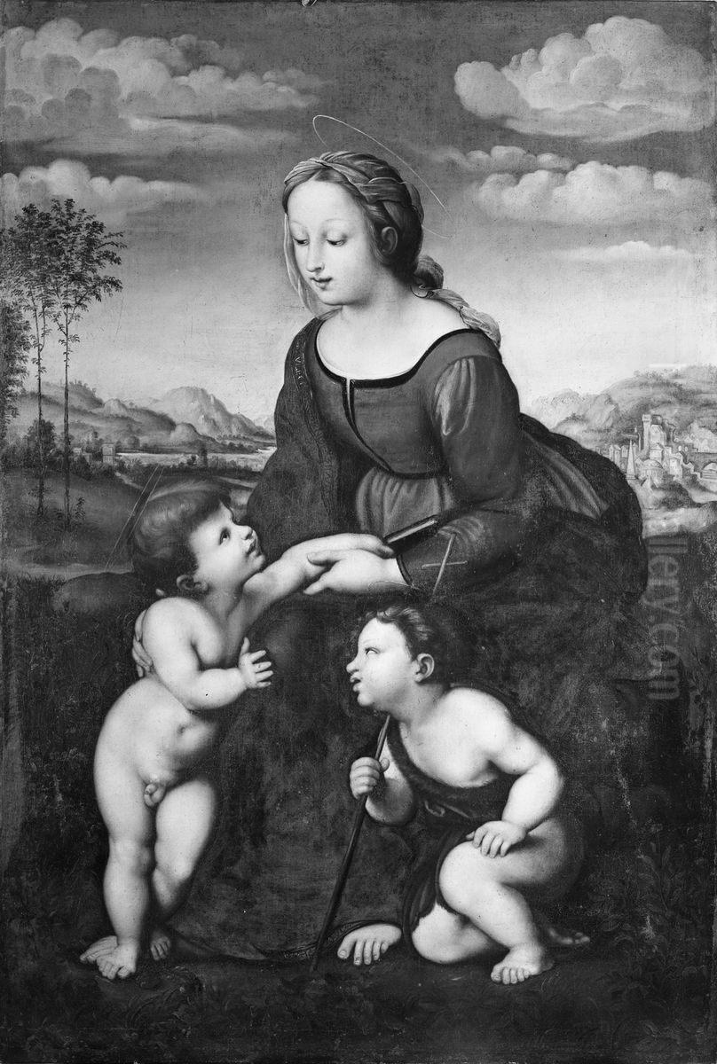 La Belle Jardiniere Oil Painting by Raphael