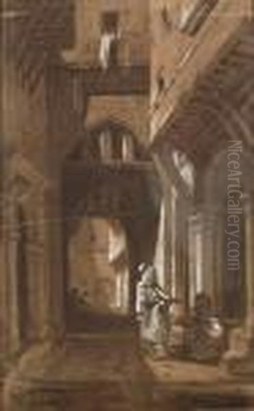 Vicolo Di Citta Araba Oil Painting by Vincenzo Migliaro