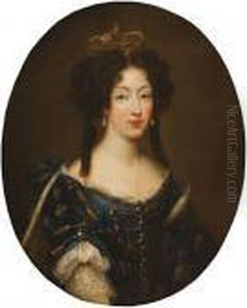 Maria Luisa De Orleans, Reina De Espana Oil Painting by Pierre Mignard