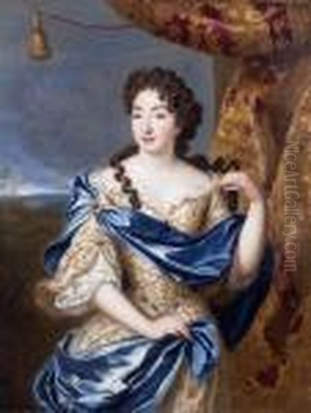 Portrait Presume De La Grande Dauphine Oil Painting by Pierre Mignard