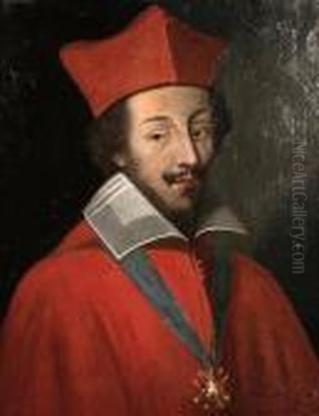 Portrait Of Cardinal Mazarin Oil Painting by Pierre Mignard