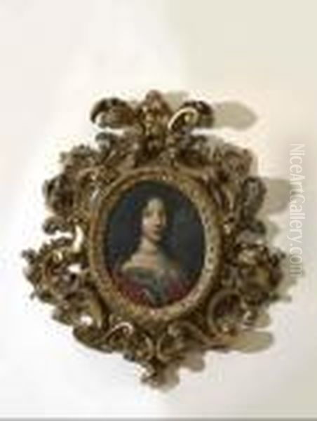 Ritratto Di Gentildonna Con Collana Di Perle Oil Painting by Pierre Mignard