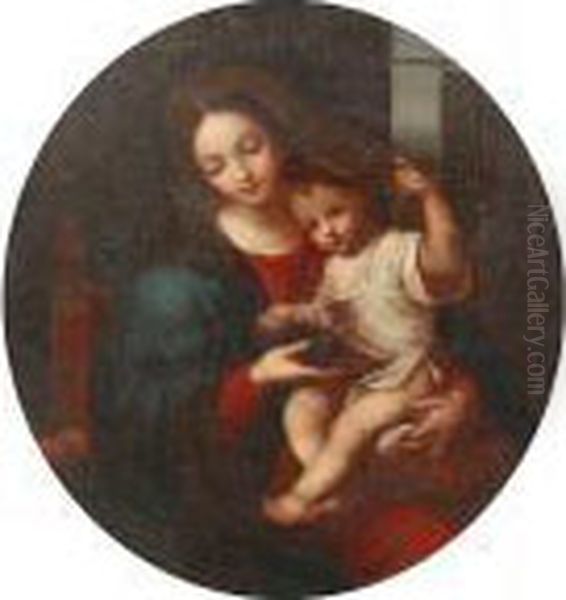 The Virgin Of The Grapes Oil Painting by Pierre Mignard