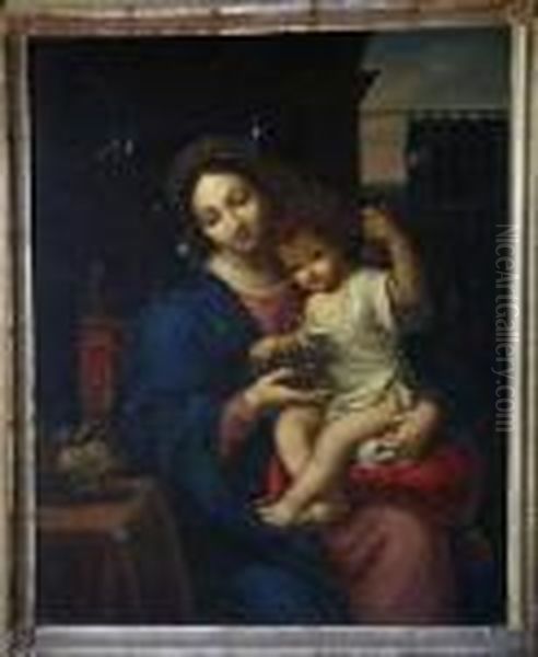 The Madonna Of The Grapes Oil Painting by Pierre Mignard