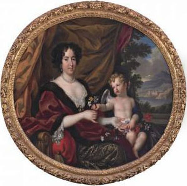 Portait Of Hortense Mancini Oil Painting by Pierre Mignard
