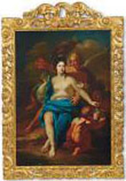 Incoronazione Divina Della Regina Oil Painting by Pierre Mignard
