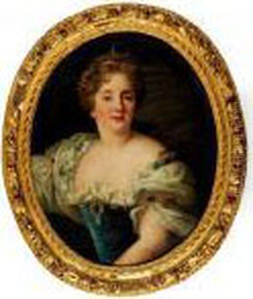  Portrait Presume De La Duchesse De Ventadour En Diane.  Oil Painting by Pierre Mignard