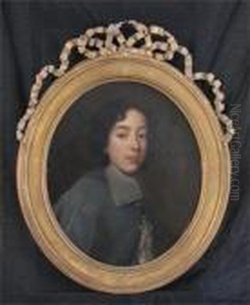 Portrait Of A Young Cleric Said 
To Be Jean Franois Paul De Gondi, Later Cardinal De Retz, Head And 
Shoulders Wearing Clerical Dress Oil Painting by Pierre Mignard