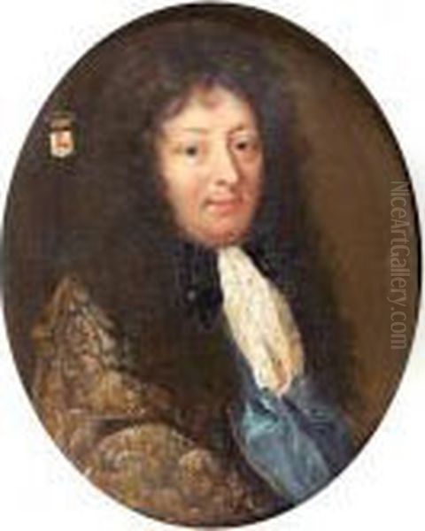 Portrait D'un Gentilhomme Oil Painting by Pierre Mignard