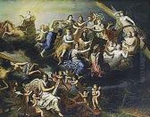 Apoteosis De Un Pintor, Quiza Pierre Mignard Oil Painting by Pierre Mignard