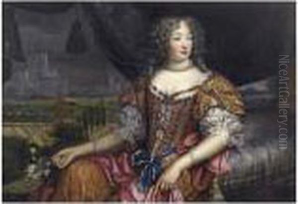 Portait Presume De Madame De Montespan Oil Painting by Pierre Mignard