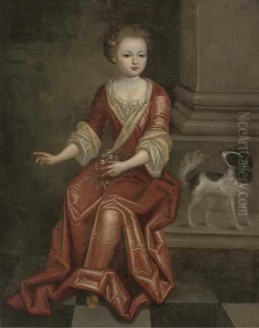 Portrait Of A Young Girl Oil Painting by Pierre Mignard